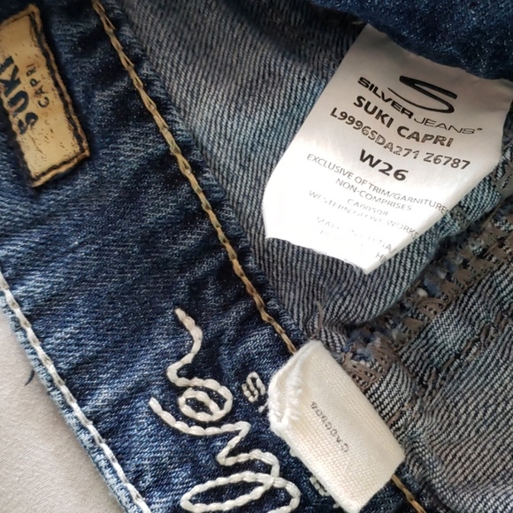 SILVER Suki Capri Size 26 - Picture 2 of 8